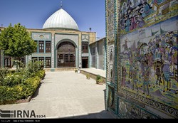 A view of Takieh Mo’aven al-Molk, a sacred Shia shrine in Kermanshah, western Iran
