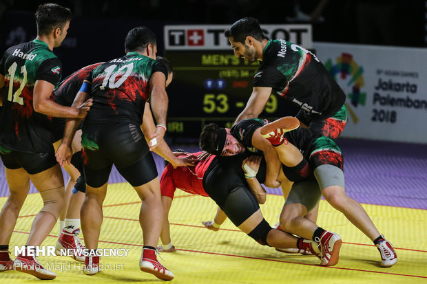 Iran vs Japan in men’s Kabaddi of 2018 Asian Games