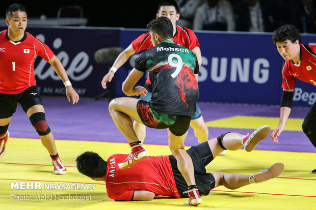 Iran vs Japan in men’s Kabaddi of 2018 Asian Games