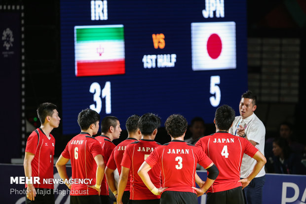 Iran vs Japan in men’s Kabaddi of 2018 Asian Games