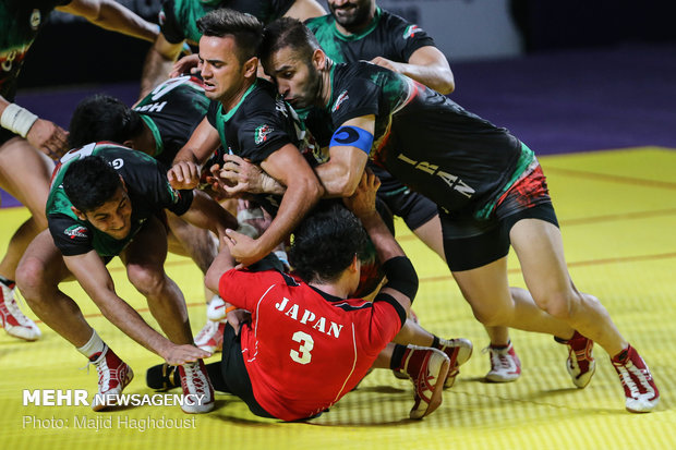 Iran vs Japan in men’s Kabaddi of 2018 Asian Games