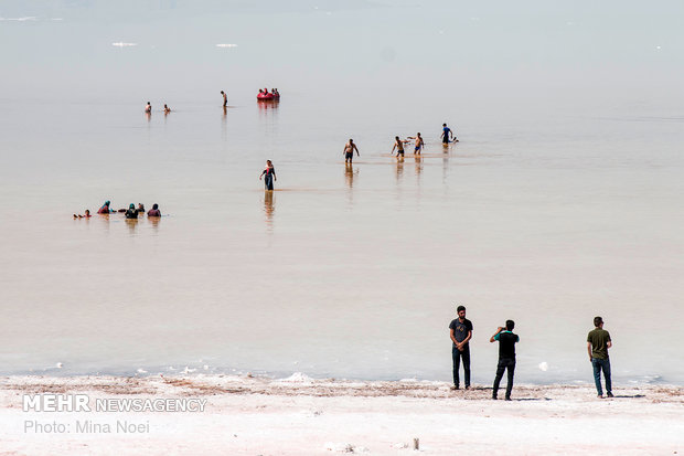 Lake Urmia in summer