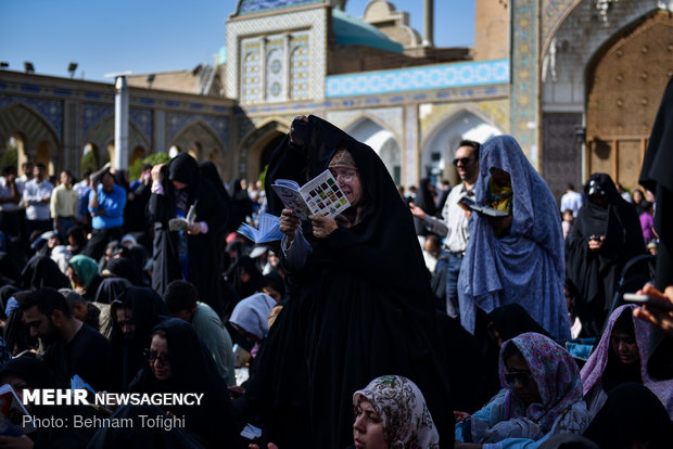 مراسم دعای عرفه در حرم حضرت عبدالعظیم الحسنی (ع)