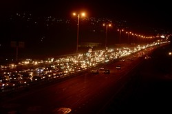 مسافران چالوس و رشت در ترافیک شبانه