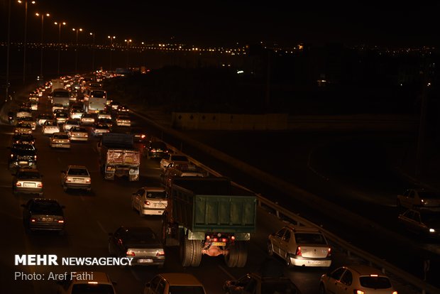 ترافیک پر حجم در محور تهران-مشهد