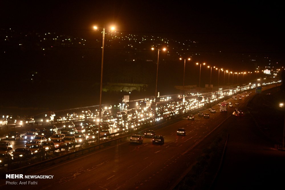 جاده چالوس شبها مسدود است