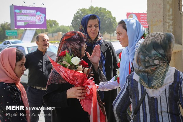 استقبال از مدال آوران بازیهای آسیایی جاکارتا درهمدان‎