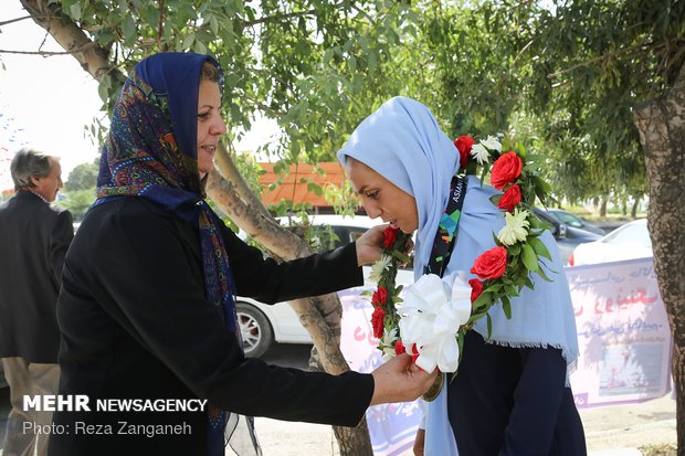 استقبال از مدال آوران بازیهای آسیایی جاکارتا درهمدان‎