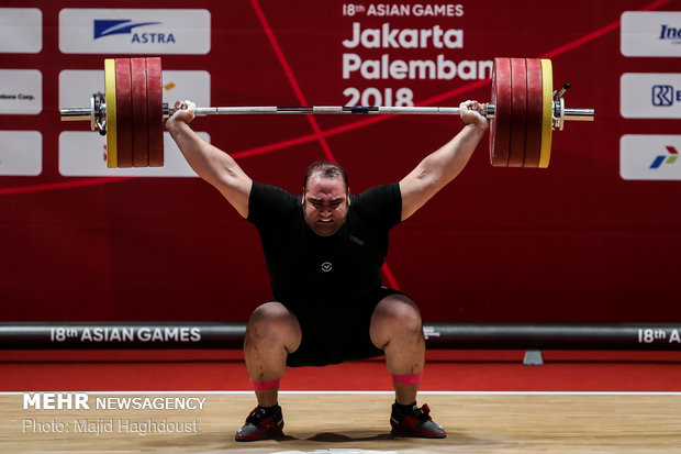 مسابقات آسیایی اندونزی - وزنه برداری سنگین وزن