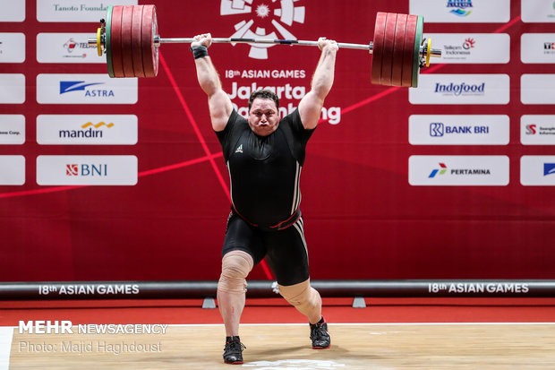 مسابقات آسیایی اندونزی - وزنه برداری سنگین وزن