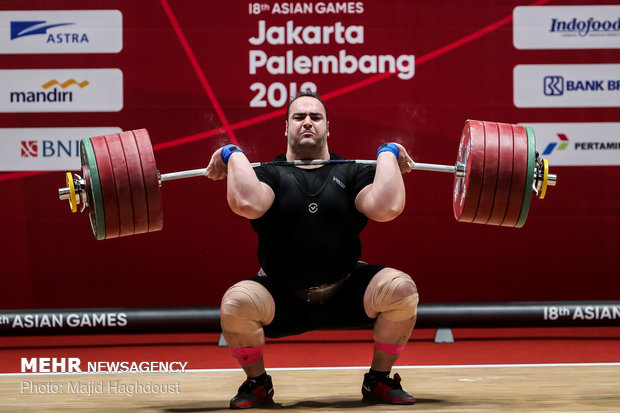 مسابقات آسیایی اندونزی - وزنه برداری سنگین وزن
