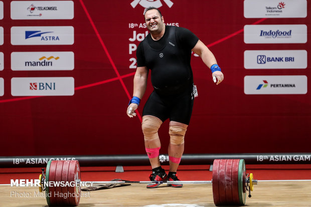 مسابقات آسیایی اندونزی - وزنه برداری سنگین وزن