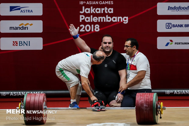 مسابقات آسیایی اندونزی - وزنه برداری سنگین وزن