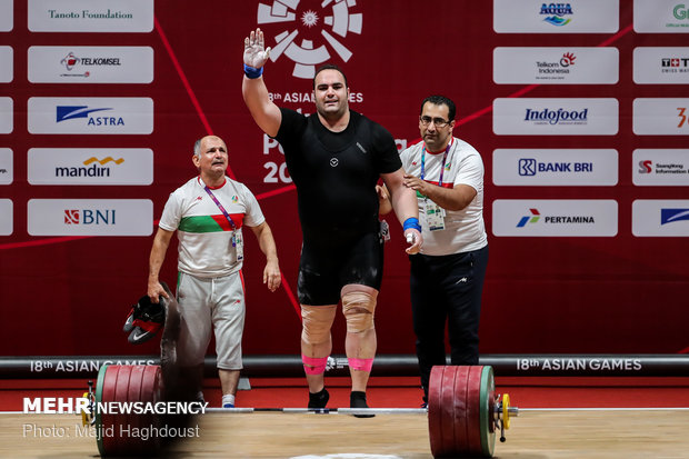 مسابقات آسیایی اندونزی - وزنه برداری سنگین وزن
