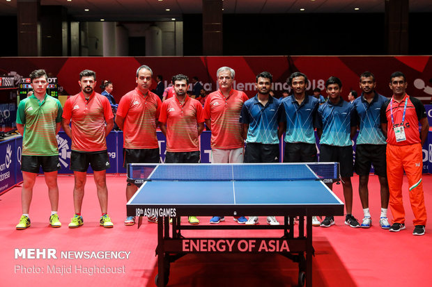 Iran vs Thailand in table tennis event of 2018 Asian Games