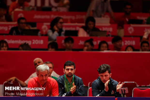 Iran vs Thailand in table tennis event of 2018 Asian Games