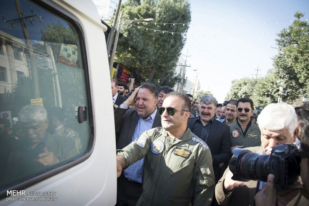 Funeral ceremony of martyr pilot ‘Fatahi’ held in Kermanshah 