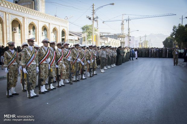 Funeral ceremony of martyr pilot ‘Fatahi’ held in Kermanshah 