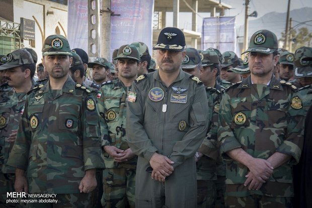 Funeral ceremony of martyr pilot ‘Fatahi’ held in Kermanshah 