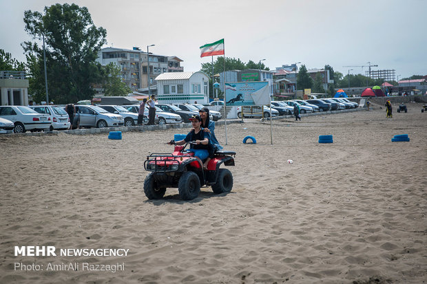 Beach tourism at Caspian Sea