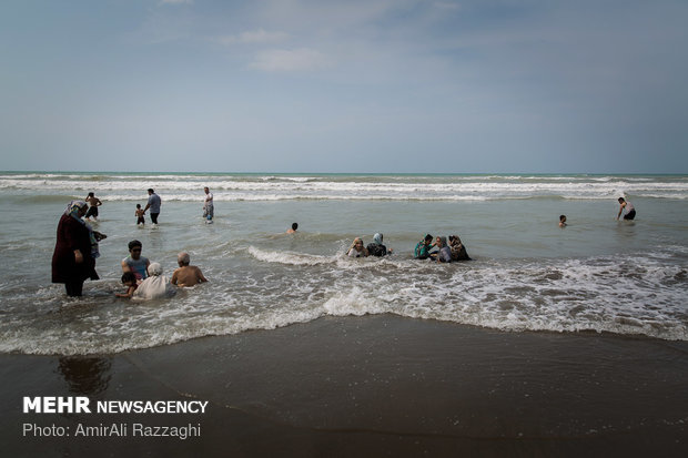 Beach tourism at Caspian Sea