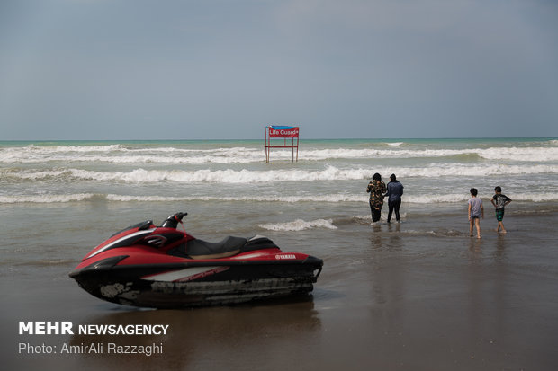 Beach tourism at Caspian Sea