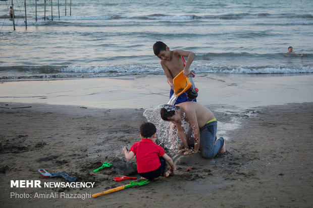 Beach tourism at Caspian Sea