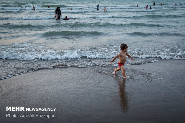 Beach tourism at Caspian Sea