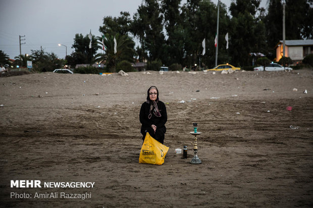 Beach tourism at Caspian Sea