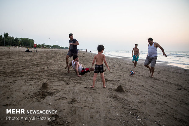 Beach tourism at Caspian Sea