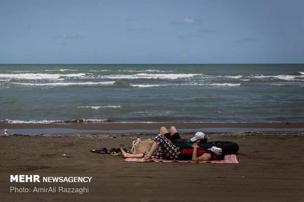 Beach tourism at Caspian Sea