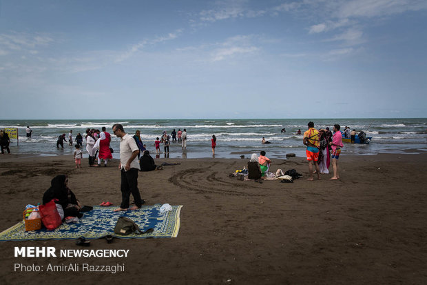 Beach tourism at Caspian Sea