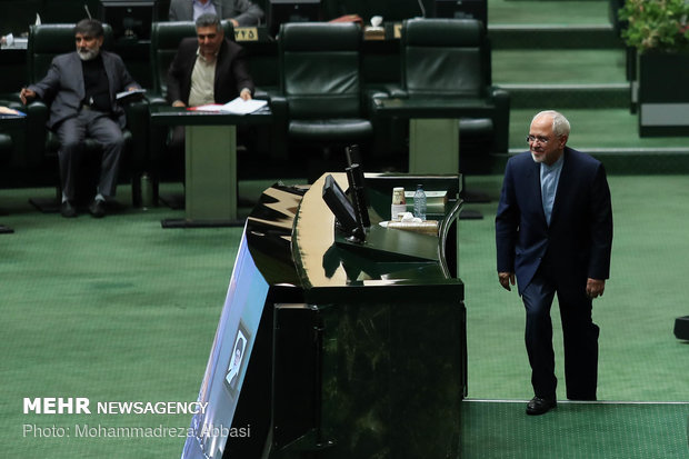 FM Zarif before Parliament