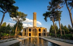 A view of the UNESCO-inscribed Dolat Abad Garden in Yazd
