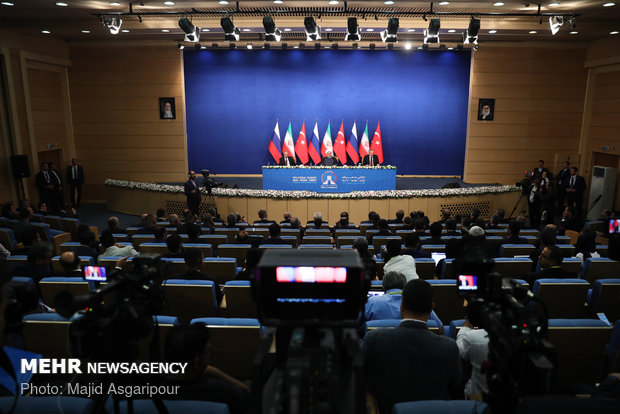 Press conference of Tehran Trilateral Summit on Syria