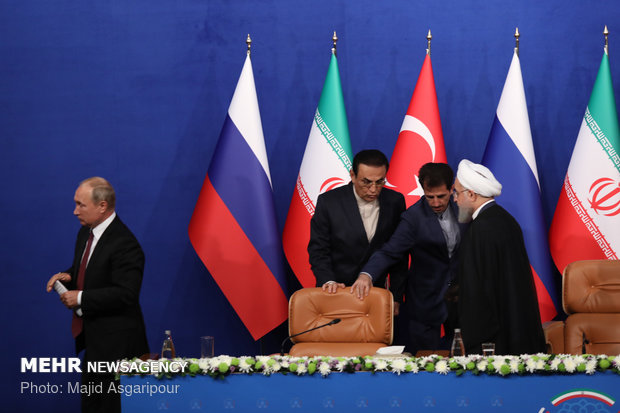 Press conference of Tehran Trilateral Summit on Syria