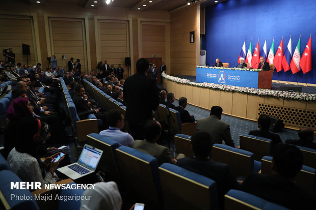 Press conference of Tehran Trilateral Summit on Syria