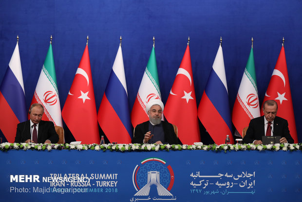 Press conference of Tehran Trilateral Summit on Syria
