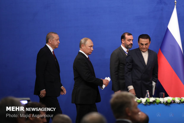 Press conference of Tehran Trilateral Summit on Syria