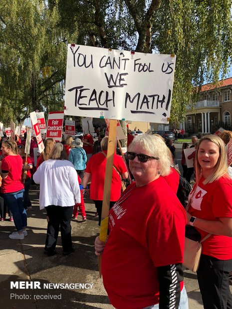 إضراب المعلمين في امريكا