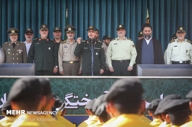 Graduation ceremony of police cadets at Amin University