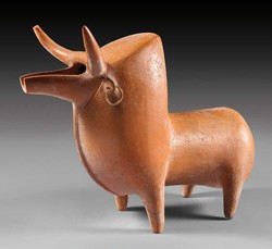 Iron-Age figurine from Marlik civilization being kept at the National Museum of Iran