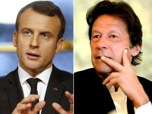 فرانسیسی صدر اور پاکستانی وزیر اعظم کے درمیان فون پر رابطہ