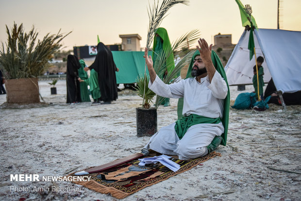 محاكاة مشهد استشهاد علي الاكبر (ع) في شيراز 