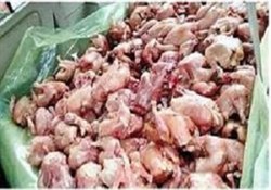 ۲۱۸ کیلوگرم مرغ فاسد در کاشان کشف شد