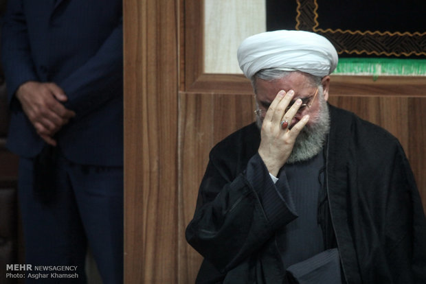 صدر حسن روحانی کی موجودگي میں مجلس عزا منعقد