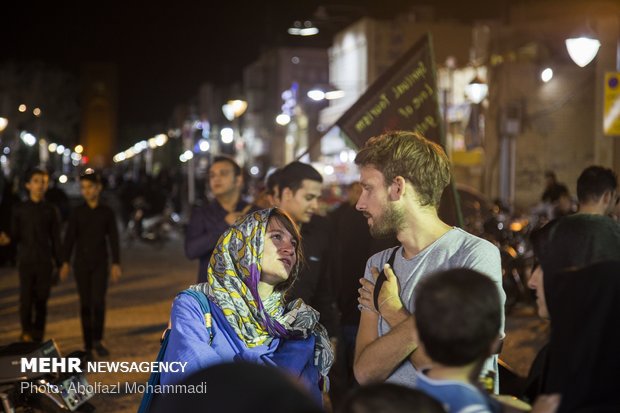 Foreign tourists attend Muharram Mourning in Yazd