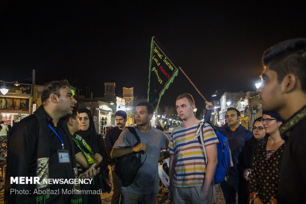 Foreign tourists attend Muharram Mourning in Yazd
