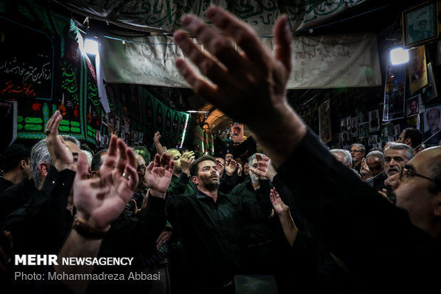 مراسم عزاداری روز تاسوعای حسینی در بازار تهران