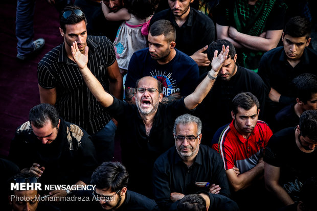 Tent-burning ceremony on Ashura day in Imam Hussein (AS) Sq. in Tehran 